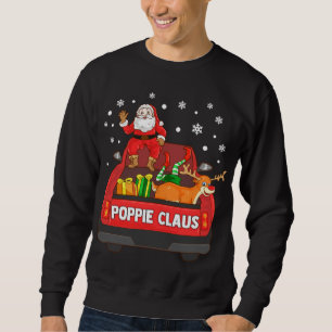 Moletom Papa Claus Red Truck Papais noeis Reindeer Elf Chr