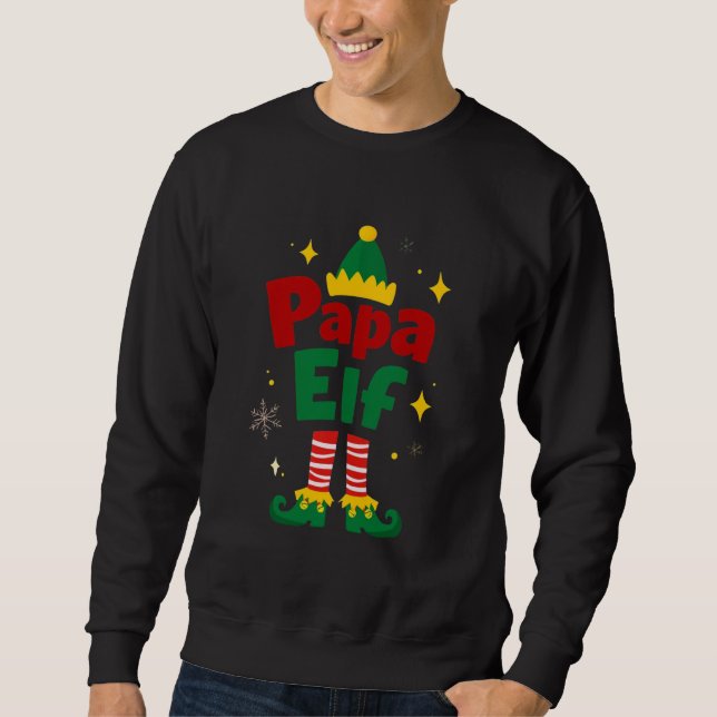 Moletom Papa Elf Christmas Family Pajama Design (Frente)