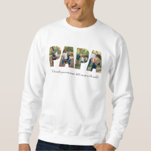Moletom Papa Photo Collage Sweatshirt para Dia de os pais