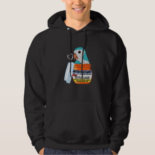 Moletom Papagaio-Antidepressivo Cortado I Paquim Azul Monk