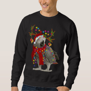 Moletom Papagaio-cinza africano Rétulo de Reindeer Natal T