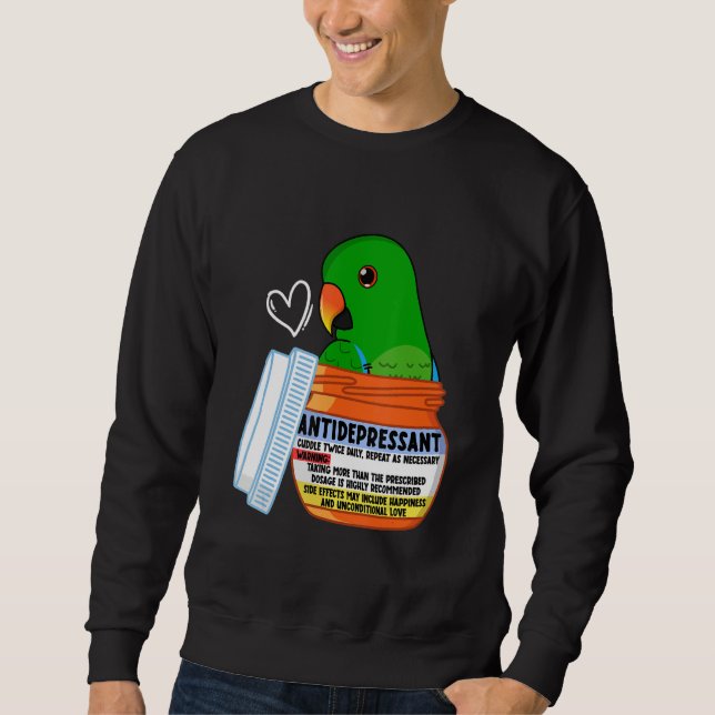 Moletom Papagaio-Comprimido Coroado I Macho Eclectus (Frente)