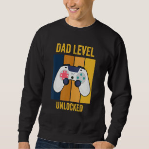 Moletom Papai Nivel Desbloqueado Homem Papai Gamer Pai Fut