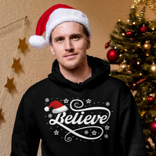 Moletom Papai Noel acredita no Natal - Papai Noel preto