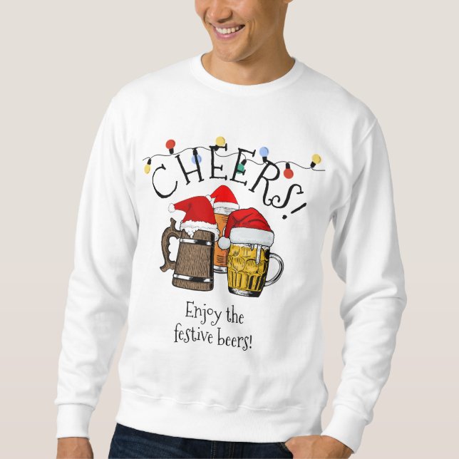 Moletom Papai Noel da Cerveja Natal Unisex (Frente)