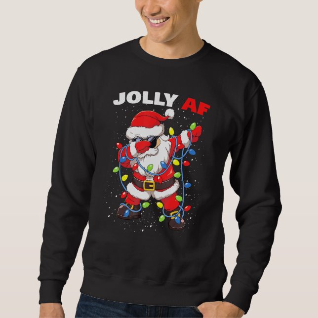 Moletom Papai Noel Dabbing De Óculos De Sol Alegre Prf Ina (Frente)