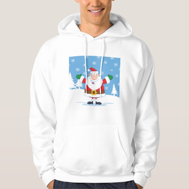 Moletom Papai Noel em Cena de Inverno Nevado (Frente)