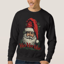 Papai Noel engraçado e colorido em um fundo preto