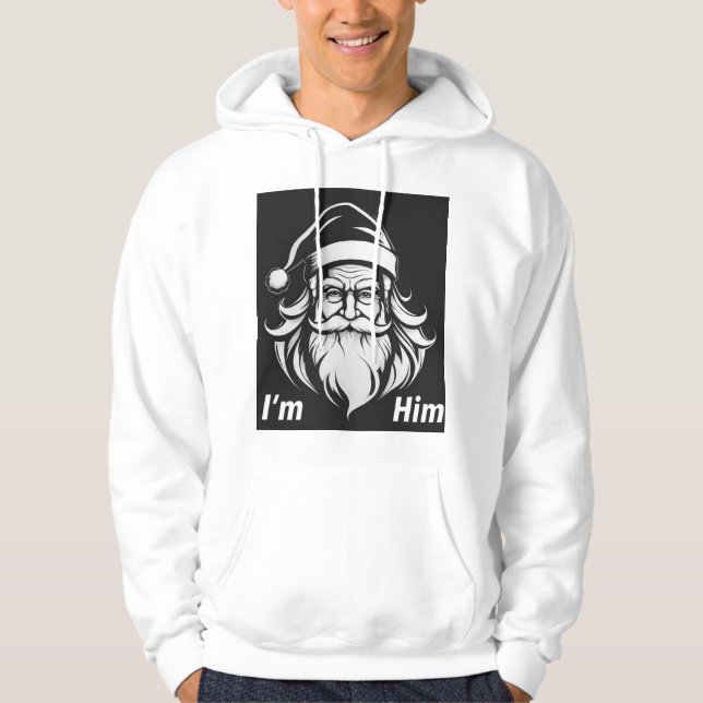Moletom Papai Noel Eu Sou Ele Estampa Novidade (Frente)