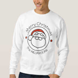 Moletom Papai Noel fofo de Natal com Chapéu Vermelho