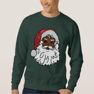 Moletom Papai Noel preto sequined