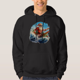 Moletom Papai Noel surfando ondas de destruição Hoodie