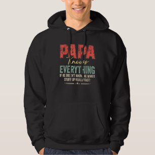 Moletom Papai Sabe Tudo Que Vintage Pai Orgulhoso Vovô Fa