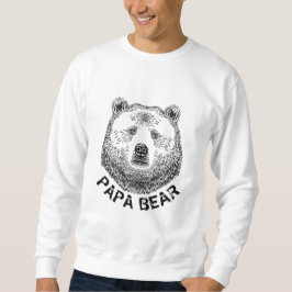 Moletom Papai Urso, Ilustração Desenhada à Mão