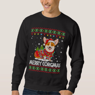 Moletom Papais noeis de Feliz de Cachorro Corgi