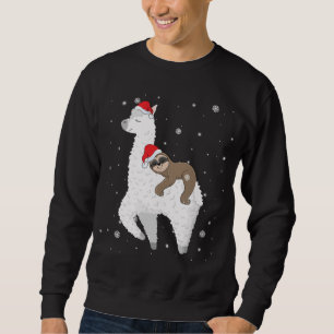 Moletom Papais noeis de Llama de Natal Engraçado Pijamas F