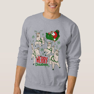 Moletom papais noeis de Natal lhamas