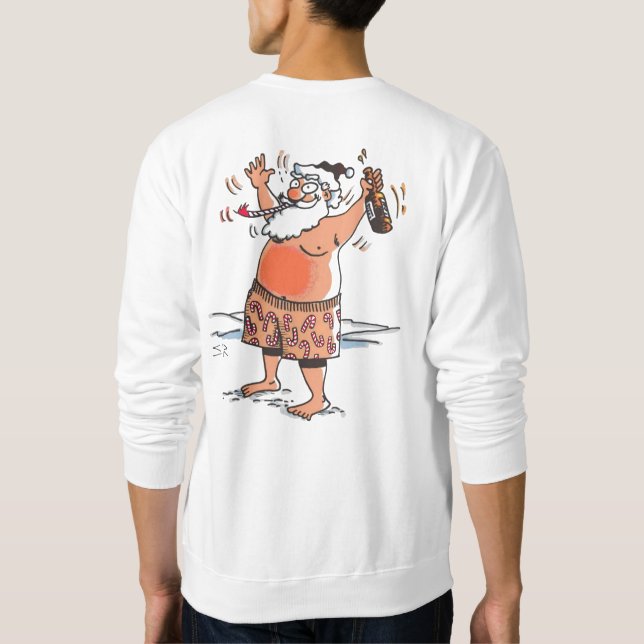 Moletom Papais noeis do bebado blusa branca (Verso)