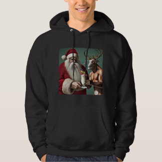 Moletom Papais noeis e Hoodie de Natal Krampus