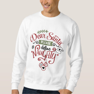 Moletom Papais noeis engraçados lista unisex adulto