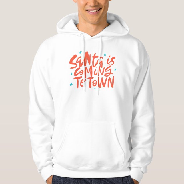 Moletom Papais noeis estão chegando ao Design de feriado m (Frente)