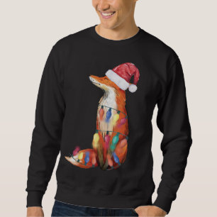 Moletom Papais noeis Fox Christmas Lights Fox Lover Natal