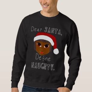 Moletom Papais noeis Negra Sra. Claus Definem Família Negr
