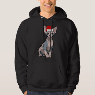 Moletom Papais noeis Sphynx Cat Natal Pajama Engraçado Pre