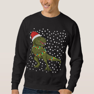 Moletom Papais noeis T-Rex Dinossauro Natal Jumper
