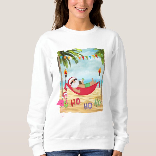 Moletom Papais noeis tropicais Camisola de Natal ou t-shir (Frente)
