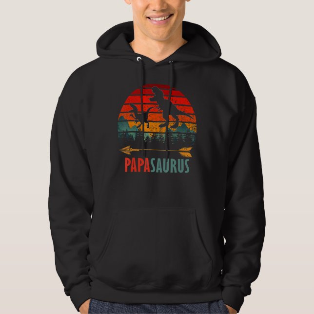 Moletom Papasaurus T Rex Dinosaur Papa Saurus Match (Frente)