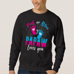 Moletom Papaw Rosa Ou Azul Te Ama Sexo Reveal Baby Pa