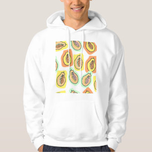 Moletom Papaya Desenhado À Mão: Padrão De Vintagem Criativ