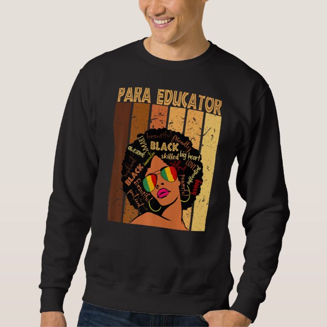 Moletom Para Educador História Negra Afro-Americana (Frente)