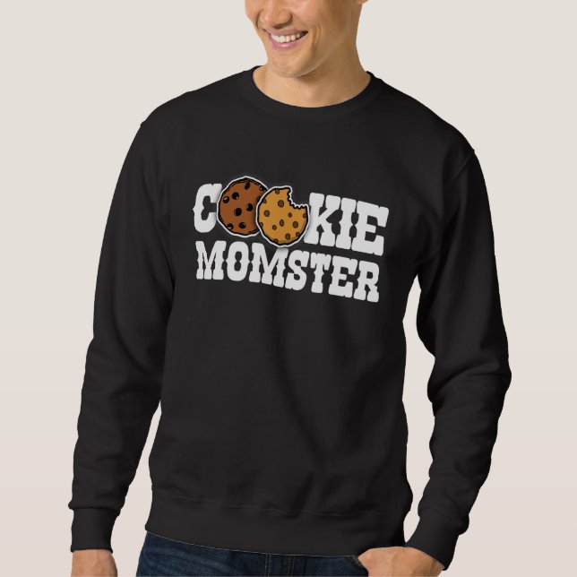 Moletom Para Mães de padeiro Mães Cookie Momster Mãe (Frente)