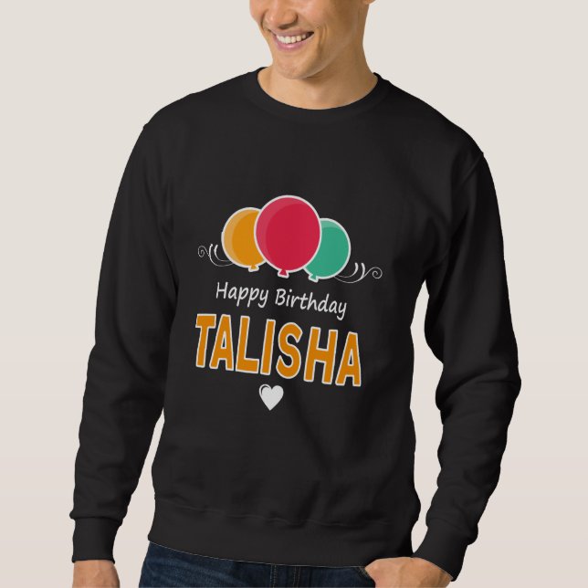 Moletom Parabéns dizendo Talisha (Frente)