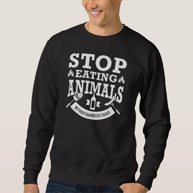 Moletom Parar De Comer Animais (Frente)