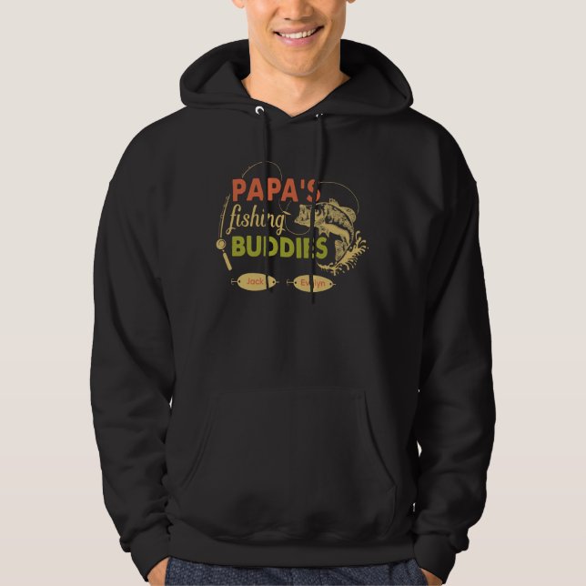Moletom Parceiros de pesca do papai Nome personalizado dos (Frente)