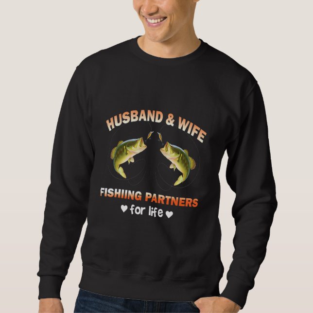 Moletom Parceiros De Pesca Para Marido E Esposa Para A Vid (Frente)