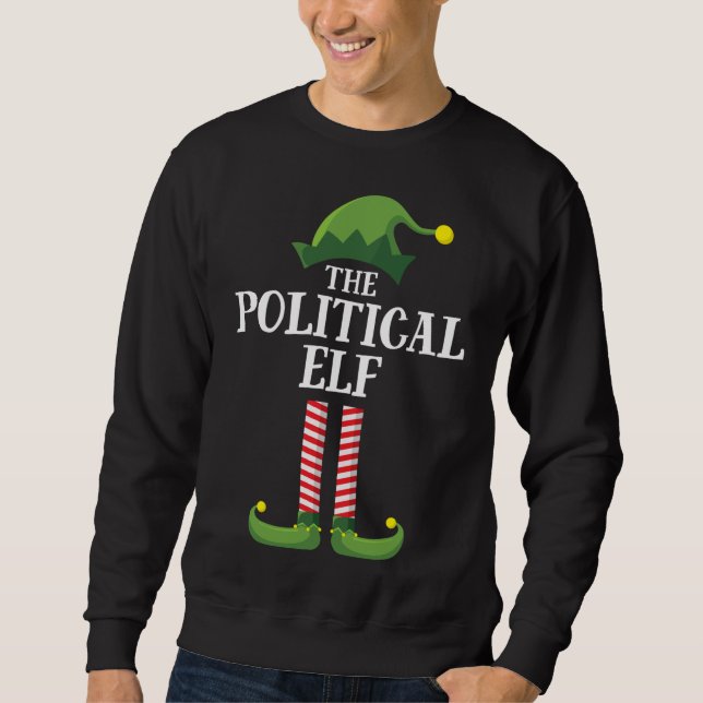 Moletom Parcela de Natal do Grupo Familiar do Elf Político (Frente)