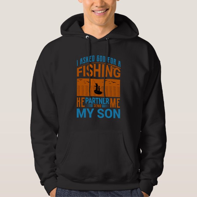 Moletom Parceria de Pesca Design Pai e Filho (Frente)