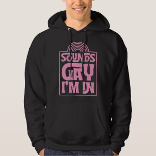 Moletom Parece Gay Estou Dentro Minimalista Orgulho Arco-Í