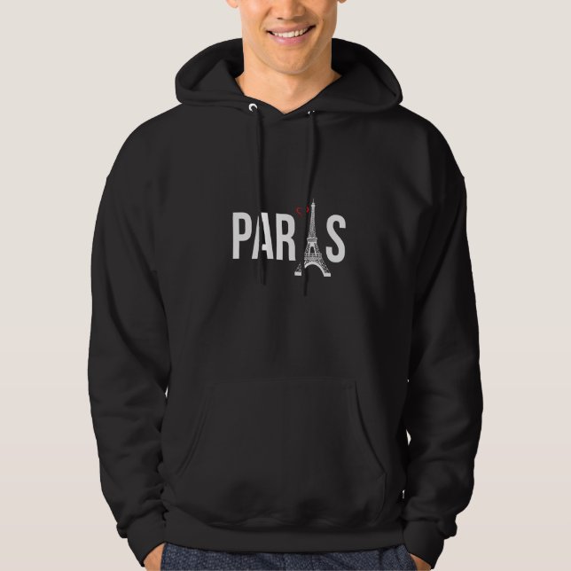 Moletom Paris Ama A Torre Eiffel E A França Centro (Frente)