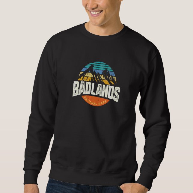 Moletom Parque Nacional Badlands Vintage Mountain Sunset (Frente)