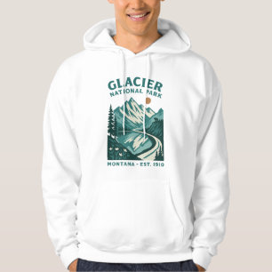 Moletom Parque Nacional da Glaciar Montana Estrada Vintage