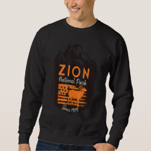 Moletom Parque Nacional de Zion Bandeira dos EUA Ovelhas d
