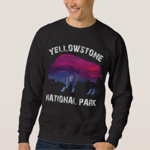 Moletom Parque Nacional do Vintage Retro Yellowstone Bison
