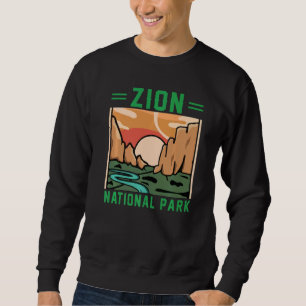 Moletom Parque Nacional Retro Zion EUA Aventura Vintage Ut