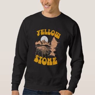 Moletom Parque Yellowstone dos anos 80, Retro Geyser Bison