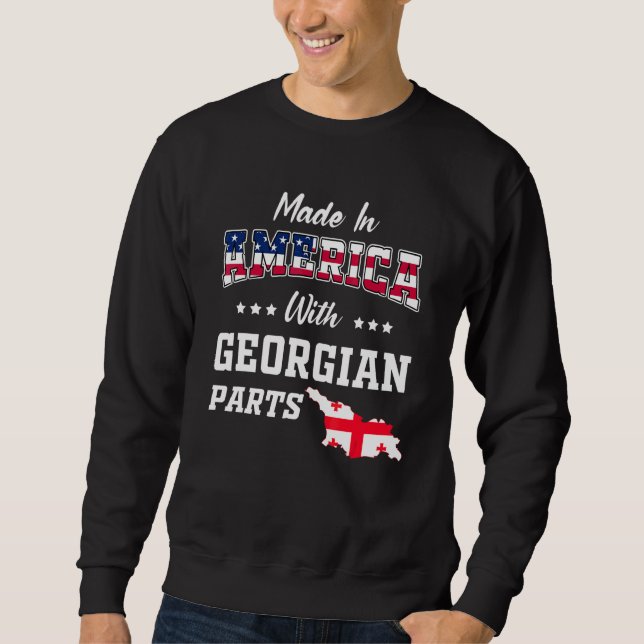 Moletom Partes da Geórgia Americana Mapa da Geórgia Ancest (Frente)